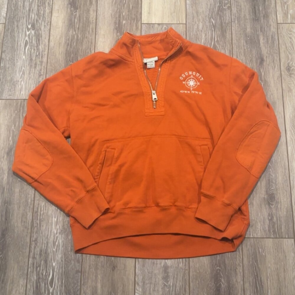 Style Inspiration Womens Size Small Orange Ogunquit Maine Quarter Zip - Picture 2 of 4